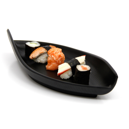 Travessa Sushi-Sashimi Oval Black
